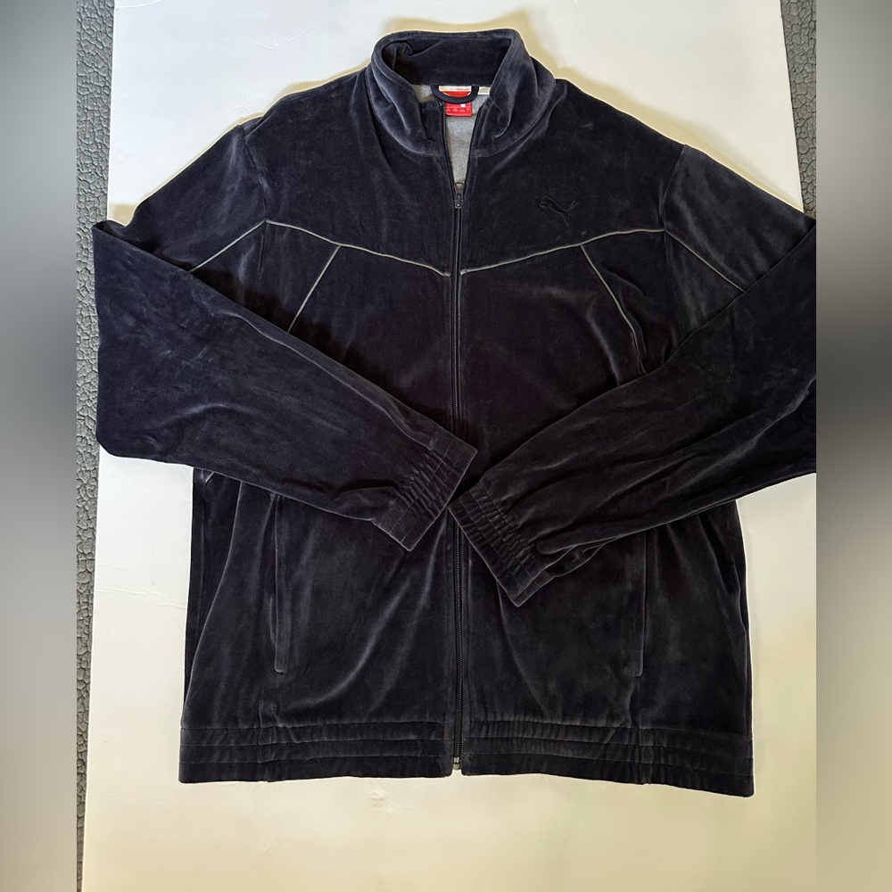 Puma mens velvet zipup sweater